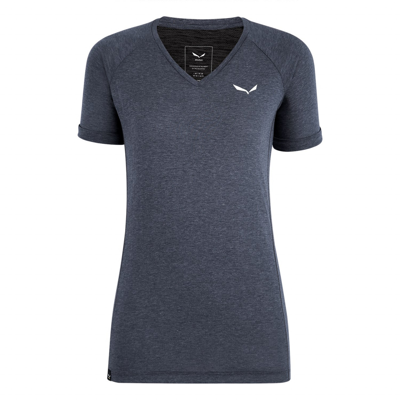 Salewa Puez Melange Dry V-Neck Bayan T-Shirts Mavi Türkiye 468720KGI